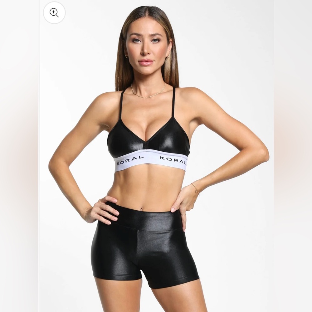 KORAL Maddox Infinity Sports Bra - Black/White (S) **NWOT**